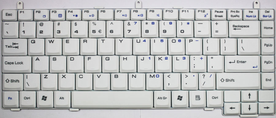 MSI Megabook M645 (White) Keyboard