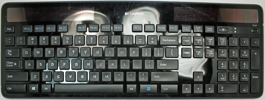 Logitech Wireless Solar Keyboard Y-R0016 (Black) Keyboard