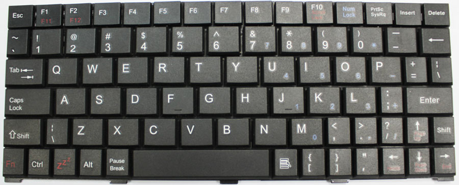 Sylvania Netbook Mini SYNET7WID Keyboard
