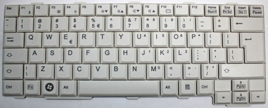 Fujitsu LifeBook P702 (White) Keyboard