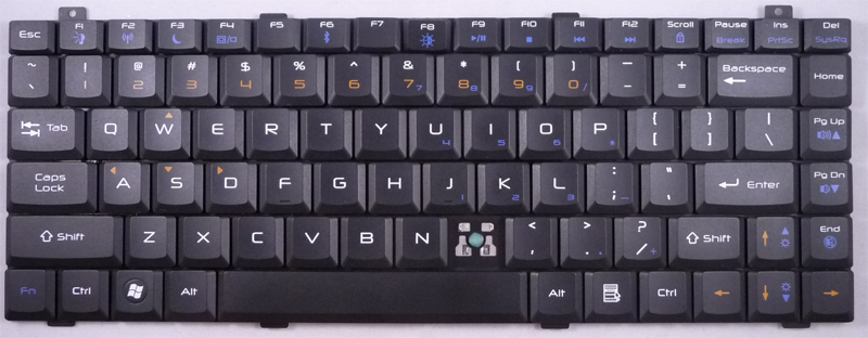 Gateway FX SERIES W650 Keyboard