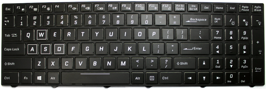 Eluctronic Pro Notebook N870HP Keyboard