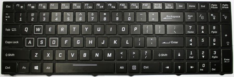 Sager NP Series NP8957 Keyboard