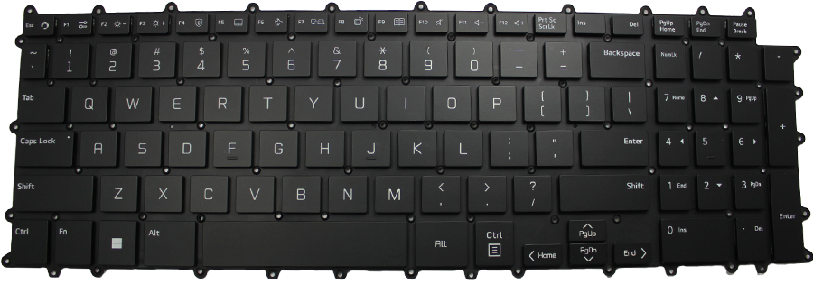 LG Gram 17Z90Q-RAAB8U1 Keyboard