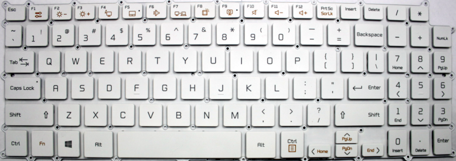 LG Gram 17Z990 (White) Keyboard